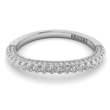 Three Sided Curved Diamond Band .30ct